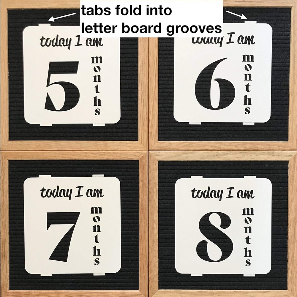 Baby Monthly Milestone Cards for Your Felt Letter Board